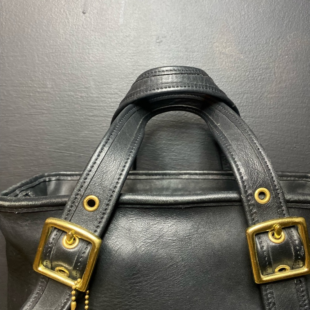 Vintage Coach 9063 Legacy Satchel Black Leather Cross Body - Picture 4 of 11